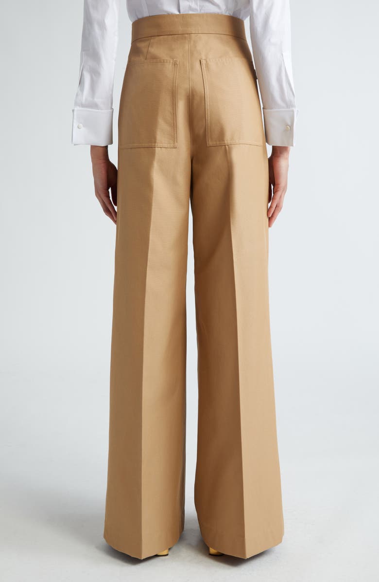 Max Mara Corte Wide Leg Cotton Trousers, Alternate, color, 