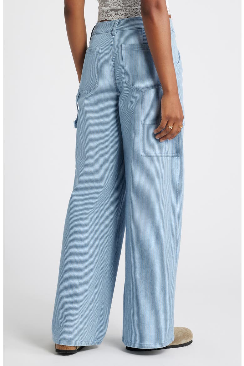 Workwear Stripe Wide Leg Jeans, Alternate, color, NAVY WORKWEAR STRIPE