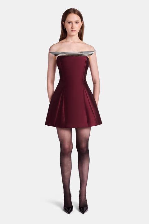 Two Tone Sculpted Mini Dress