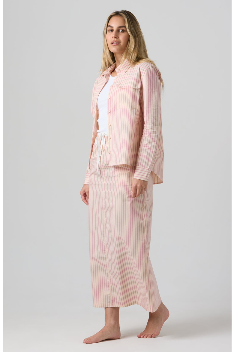 Alex Blouse, Alternate, color, Pink Pinstripe