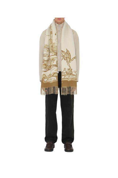 Burberry Westminster Cashmere Scarf In Hay