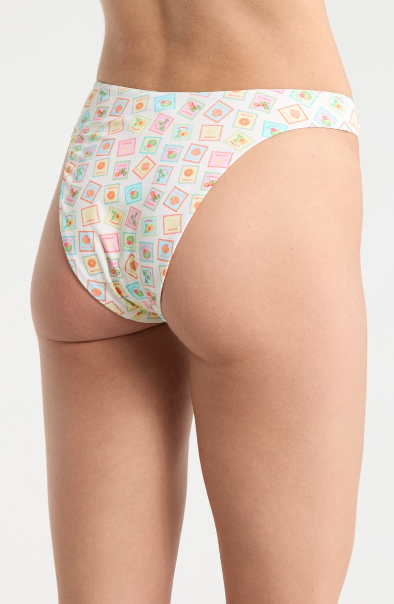 Dippin Daisys Dive in High Waist Bikini Bottoms, Alternate, color, Collecting Stamps