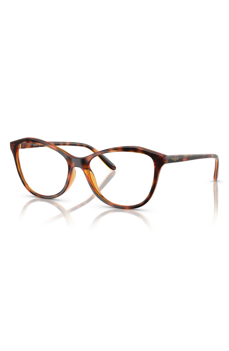 VOGUE 54mm Irregular Optical Glasses, Alternate, color, Dark Havana
