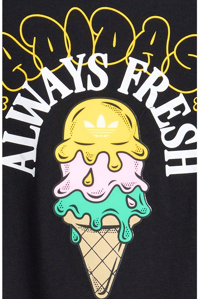 Kids' Ice Cream Graphic Cotton T-Shirt, Alternate, color, BLACK