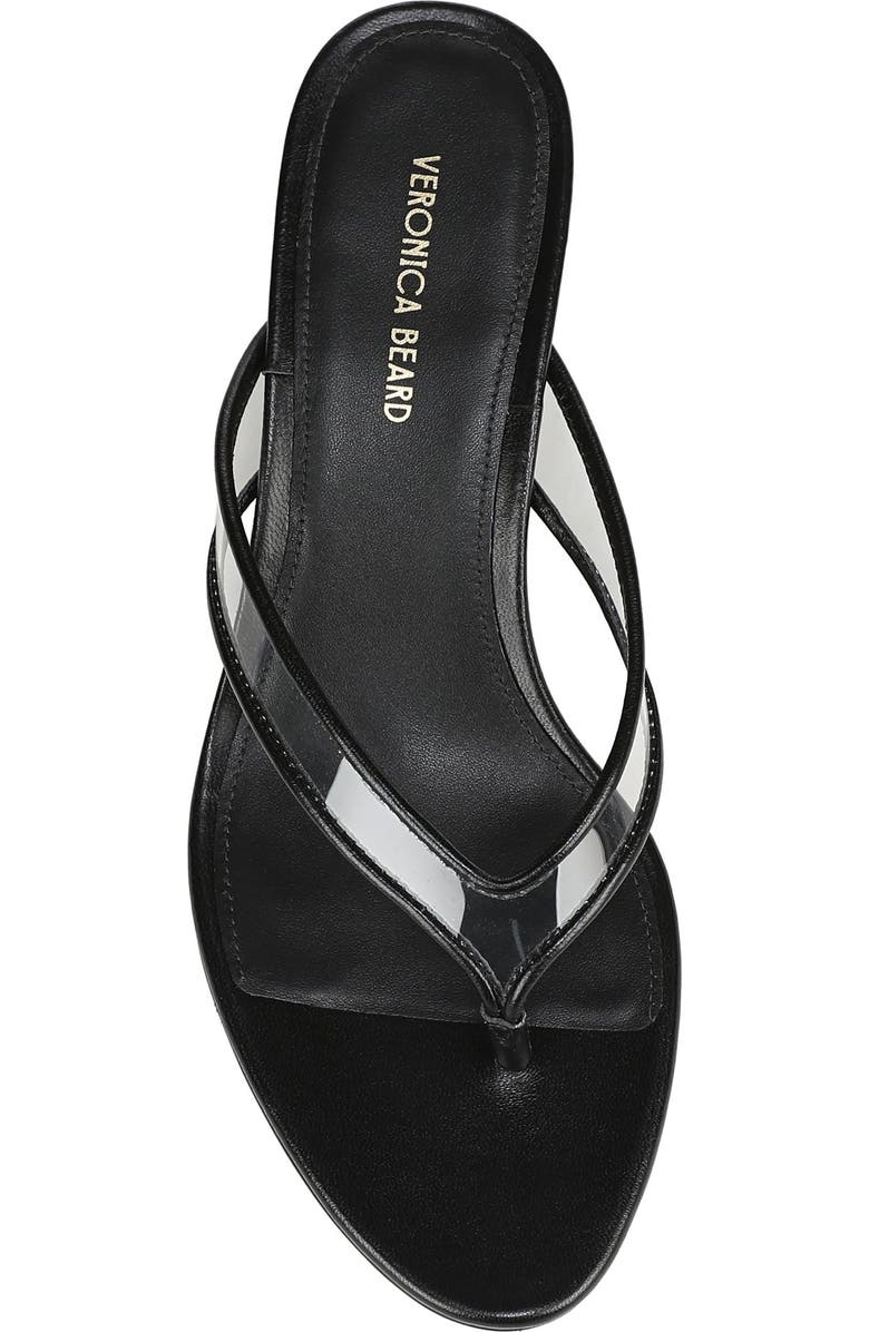 Veronica Beard Clea Wedge Flip Flop, Alternate, color, Clear/ Black