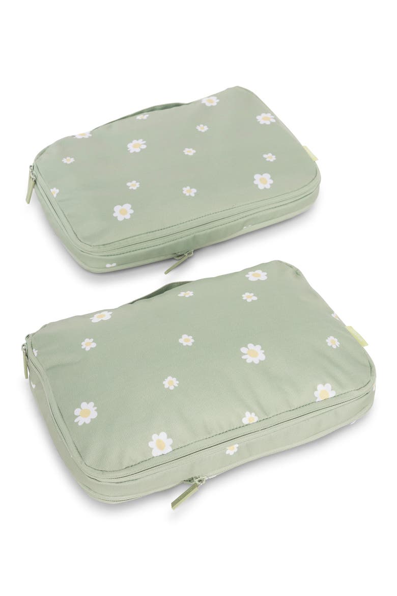 Medium 2-Piece Compression Packing Cube Set, Main, color, DAISY