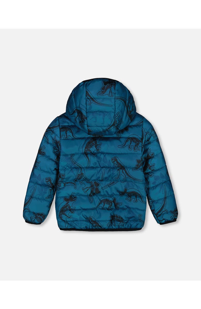 Deux par Deux Little Boy's Printed Quilted Mid-Season Jacket Blue And Gray, Alternate, color, 