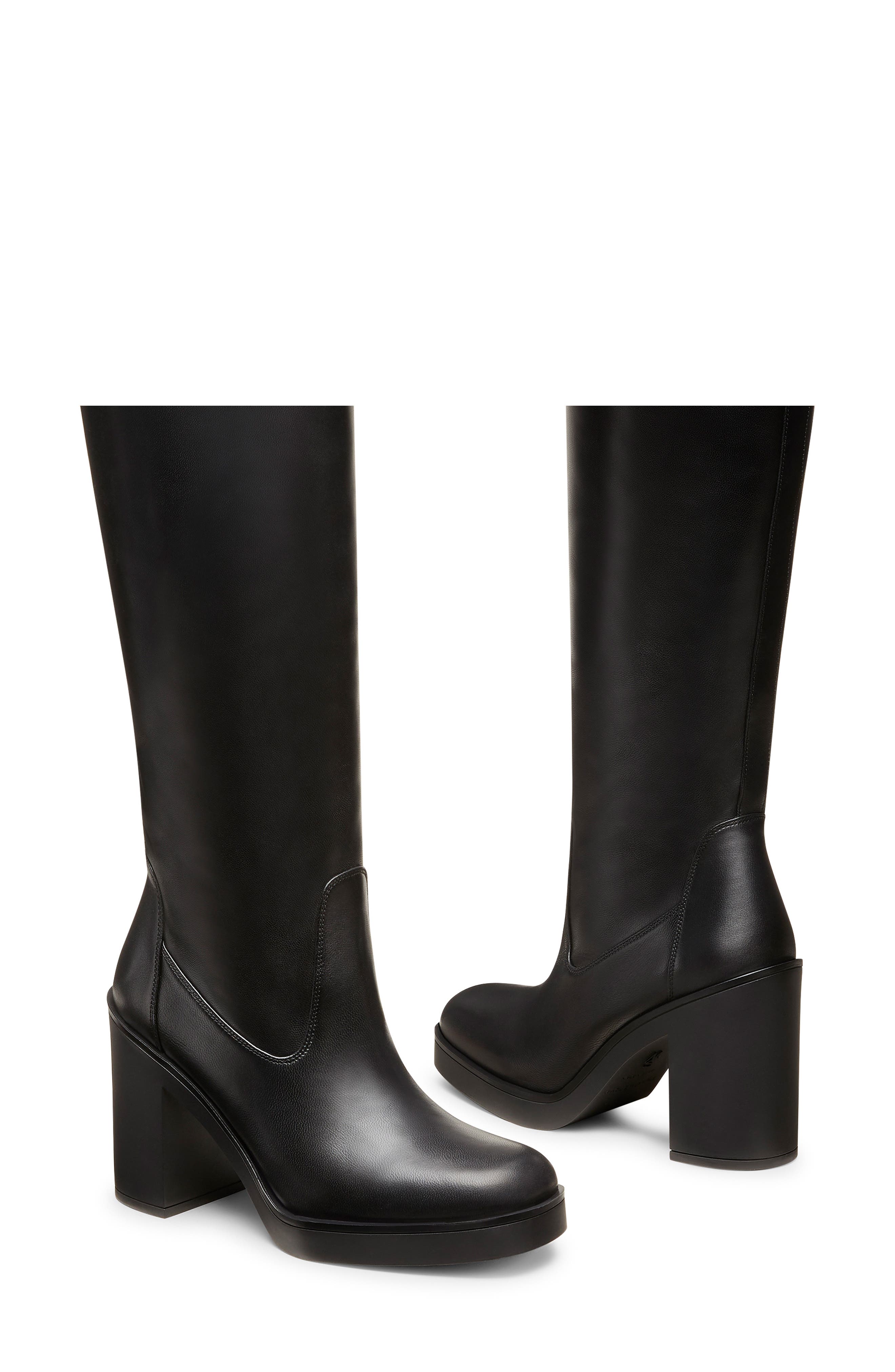 Stuart Weitzman Bethenny 80 Knee High Boot, Alternate, color, Black