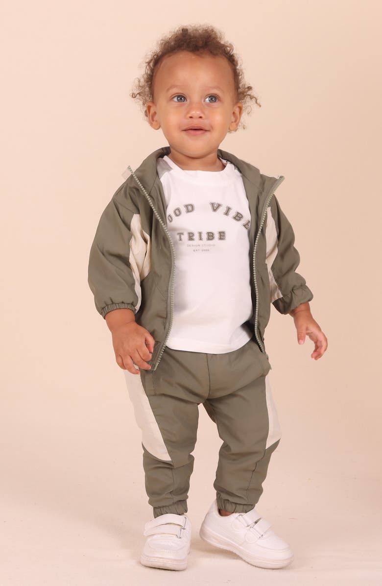 TINY TRIBE Parachute Windbreaker, Alternate, color, Green Multi