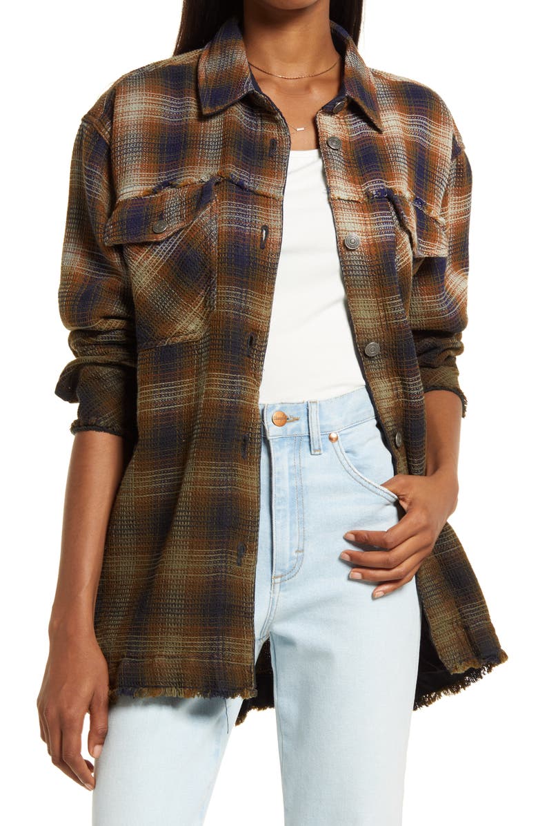 Free People Anneli Plaid Shirt Jacket, Main, color,
