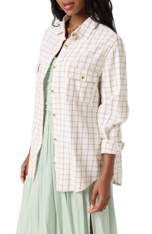 O'neill Brooks Plaid Cotton Flannel Button-up Shirt In White