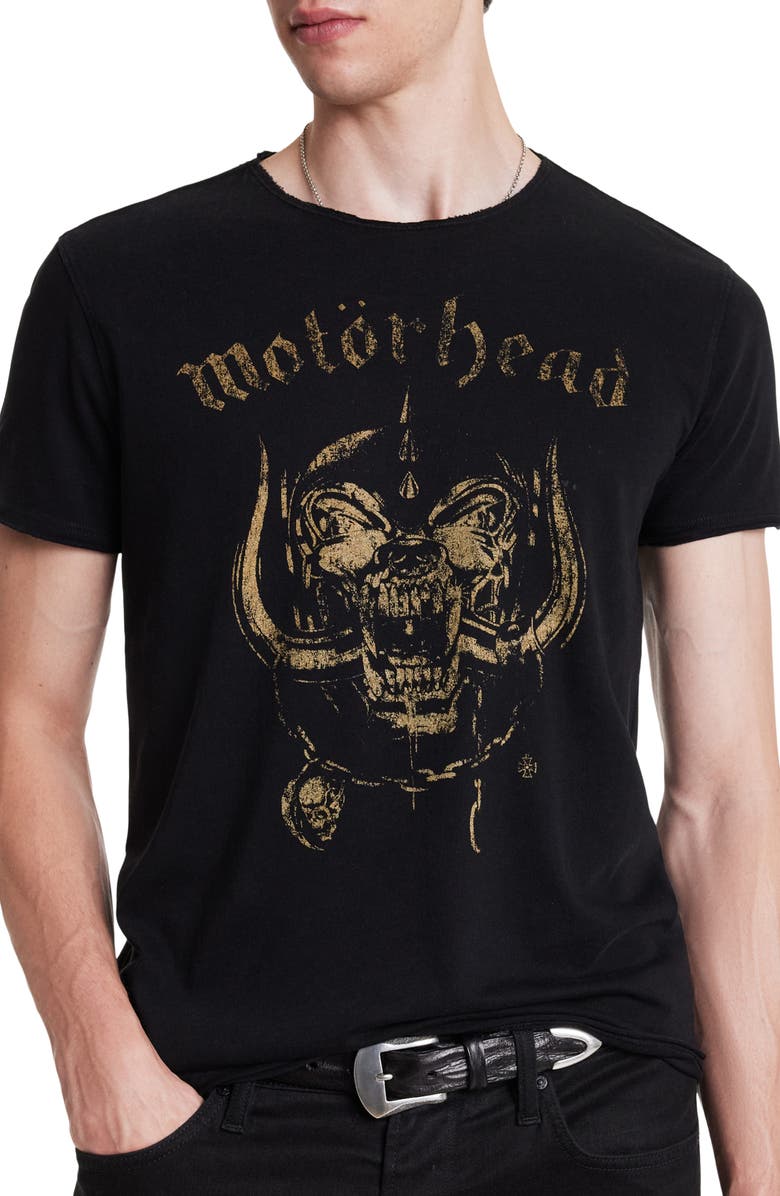 John Varvatos Motörhead Raw Edge Organic Cotton Graphic T-Shirt, Alternate, color, Black