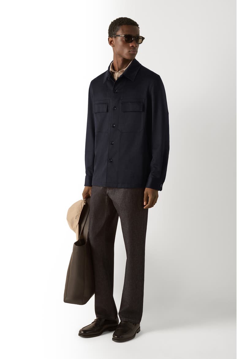 Oasi Cashmere Overshirt, Alternate, color, NAVY BLUE