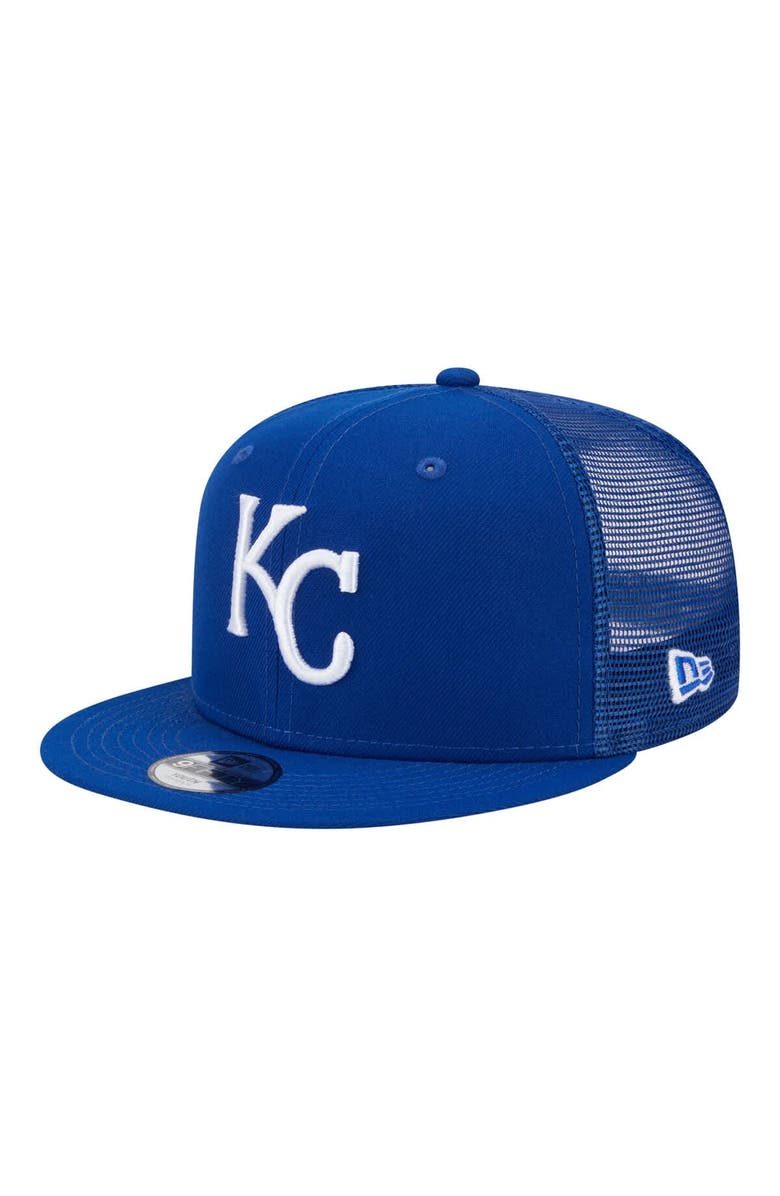 New Era Youth New Era  Royal Kansas City Royals 9FIFTY Trucker Snapback Hat, Main, color, Royal