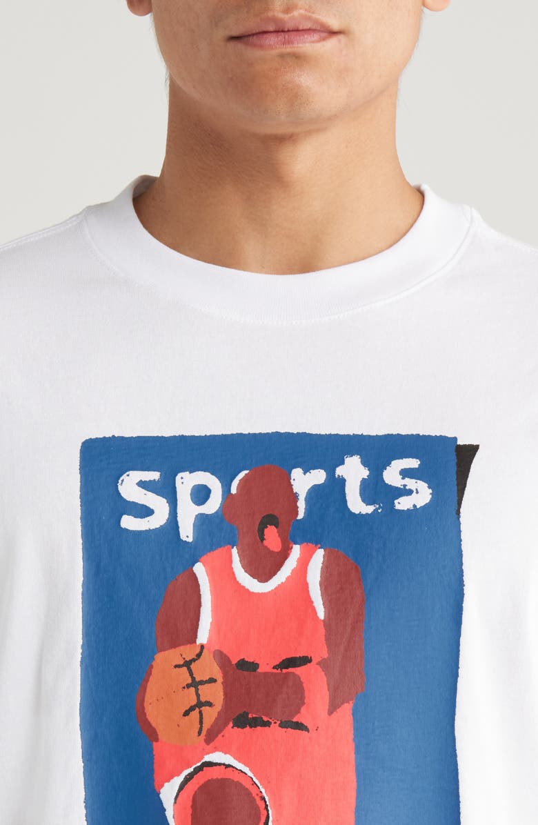 MARKET Basketball Cotton Graphic T-Shirt, Alternate, color, White