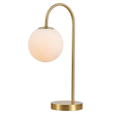 Arco Iron/Glass Minimalist Mid-Century Globe LED Table Lamp