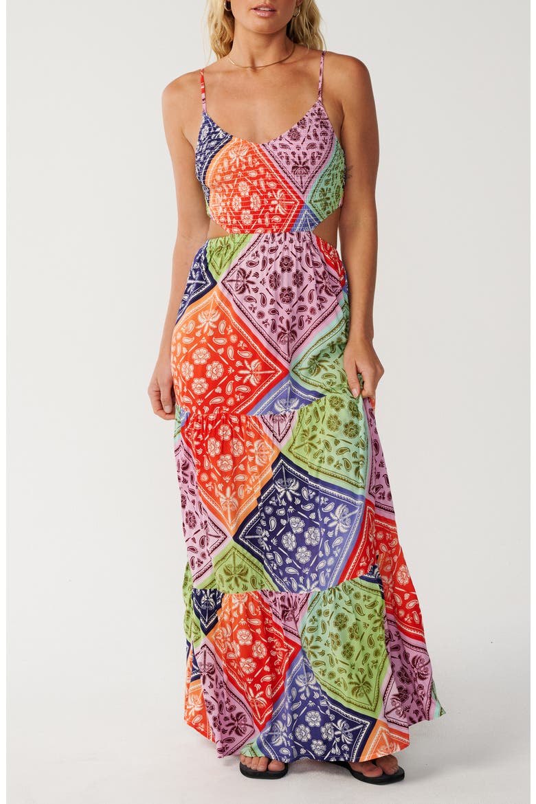 Bossa Nova Sleeveless Maxi Dress, Main, color, MULTICOLOR