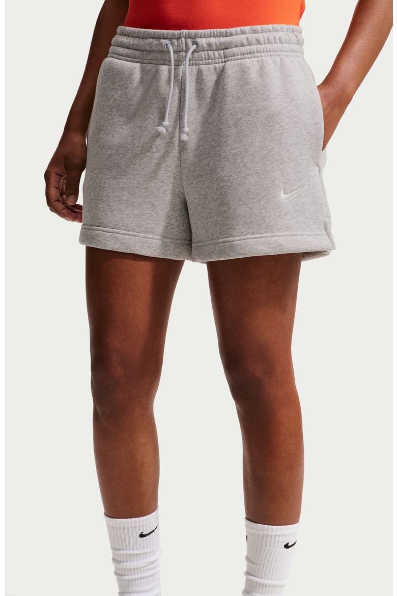 Sportswear Phoenix Fleece Mid-Rise 4-Inch Shorts, Alternate, color, 043 PRPLTM/SAIL