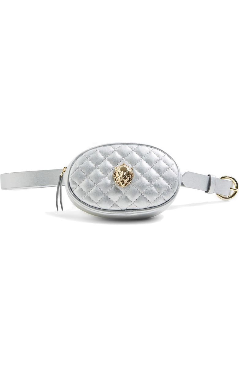 Topshop Lion Head Purse Belt, Main, color,