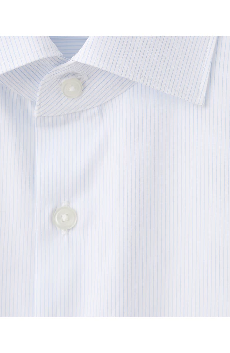 MANGO Slim Fit Stripe Cotton Button-Up Shirt, Alternate, color, White