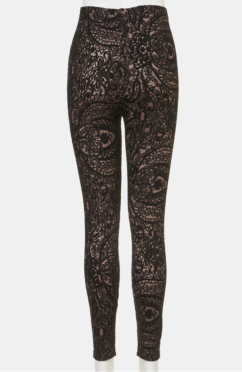 Topshop Lace Maternity Leggings, Alternate, color, 