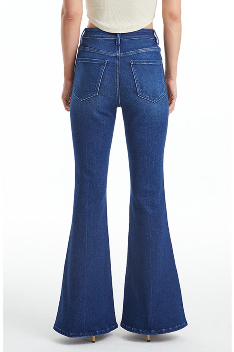 High Waist Flare Jeans, Alternate, color, DARK BLUE