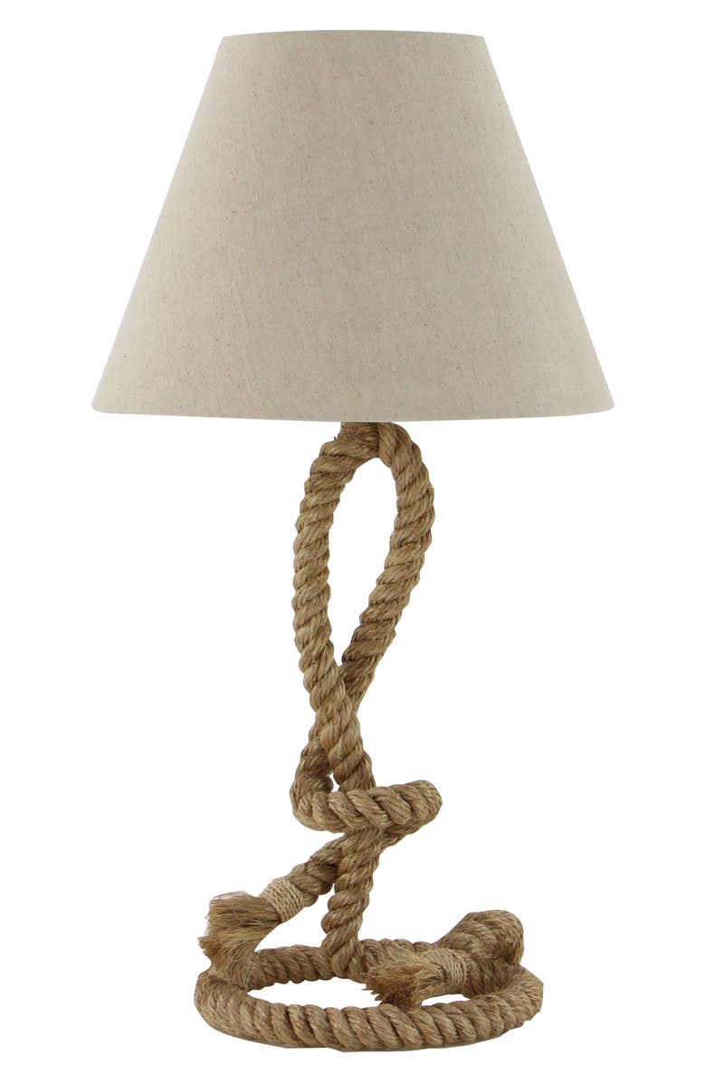 SONOMA SAGE HOME Brown Jute Rustic Table Lamp, Main, color, 
