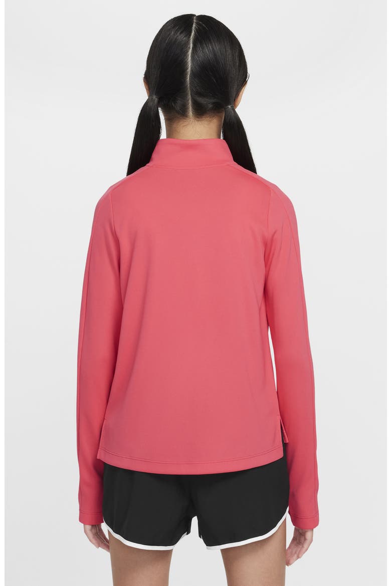 Kids' Dri-FIT Half Zip Pullover, Alternate, color, ASTER PINK/ WHITE