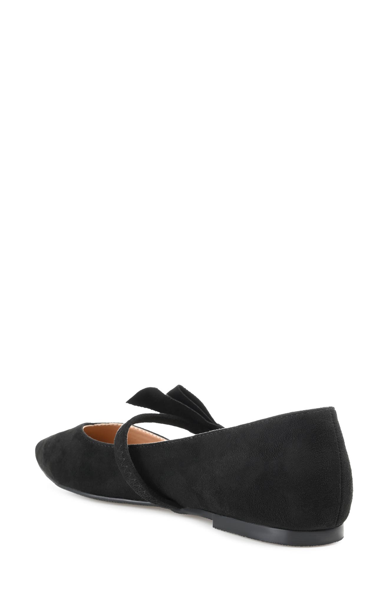 Journee Collection Aizlynn Bow Flat, Alternate, color, Black