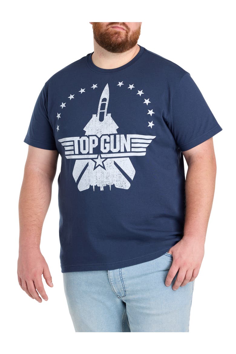 Big & Tall Top Gun Graphic Tee, Main, color, NAVY
