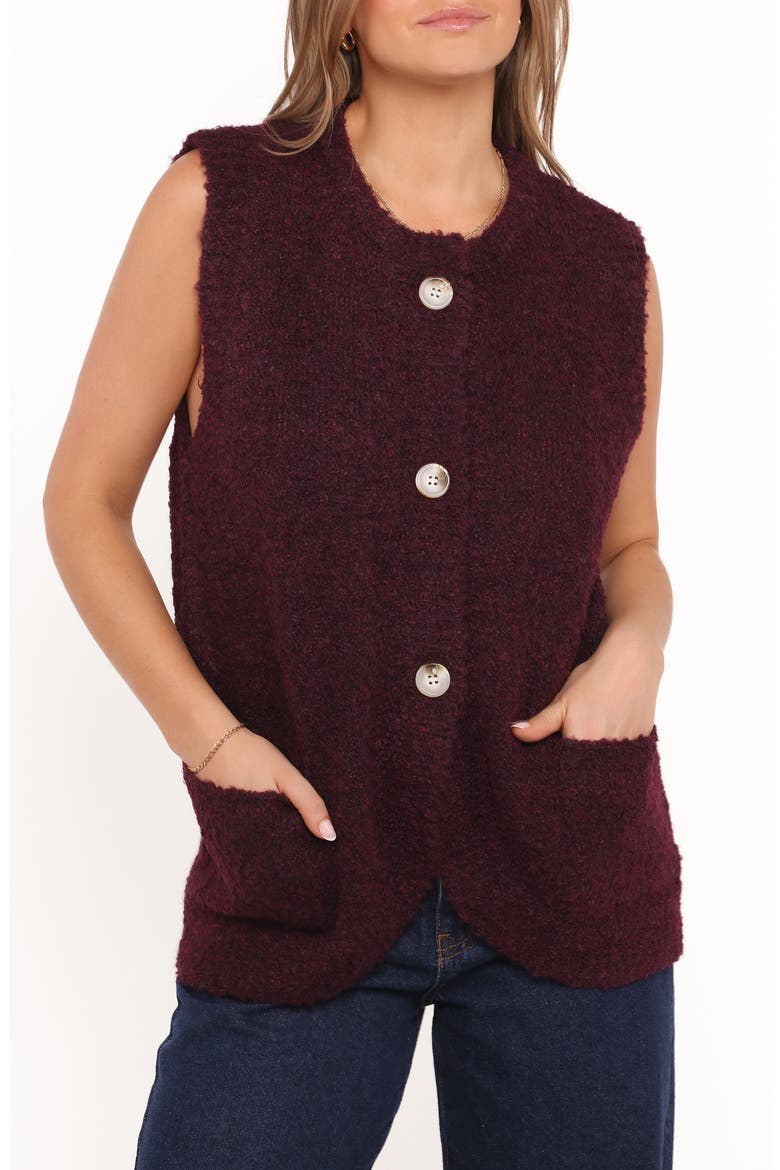 Avery Sweater Vest, Main, color, WINE
