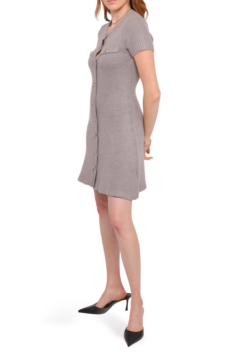 Jaxon Mini Sweater Dress, Alternate, color, GREY