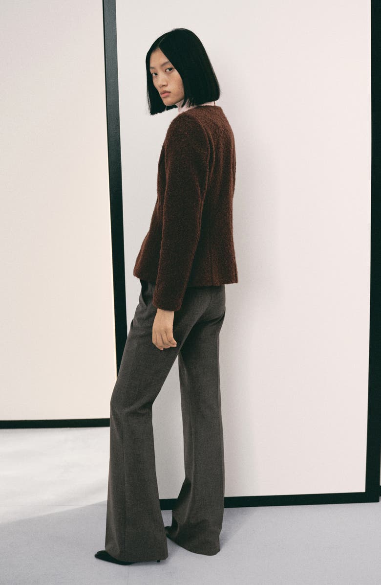 MANGO Bouclé Jacket, Alternate, color, Brown