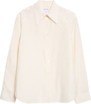 Bottega Veneta Matte Silk Toile Button-Up Shirt