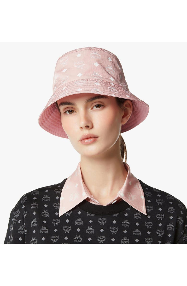 MCM Reversible Bucket Hat, Alternate, color, Soft Pink