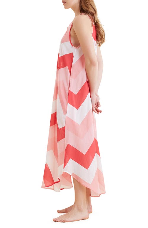 Papinelle Ava Panel Front Cotton Voile Nightgown In Pink