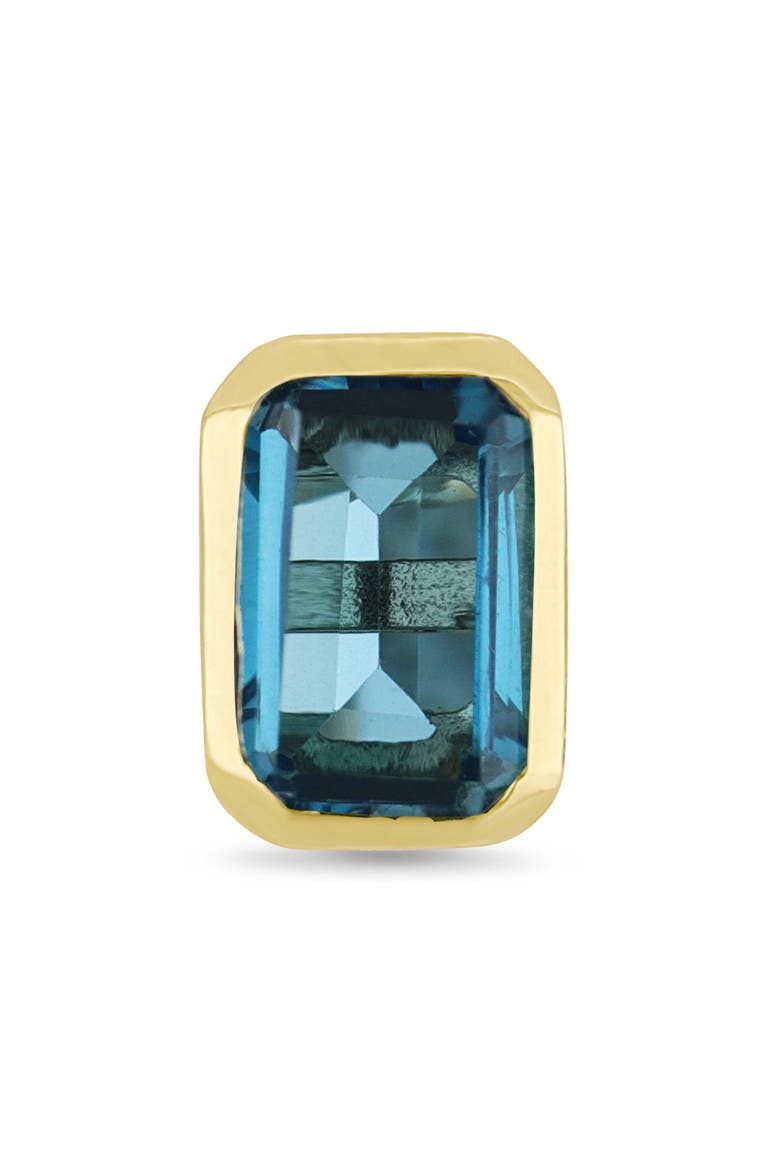 14K London Blue Topaz Stud Earrings, Alternate, color, 14K YELLOW GOLD