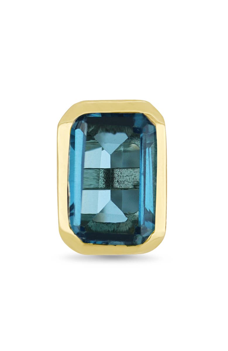 Bony Levy 14K London Blue Topaz Stud Earrings, Alternate, color, 14K Yellow Gold