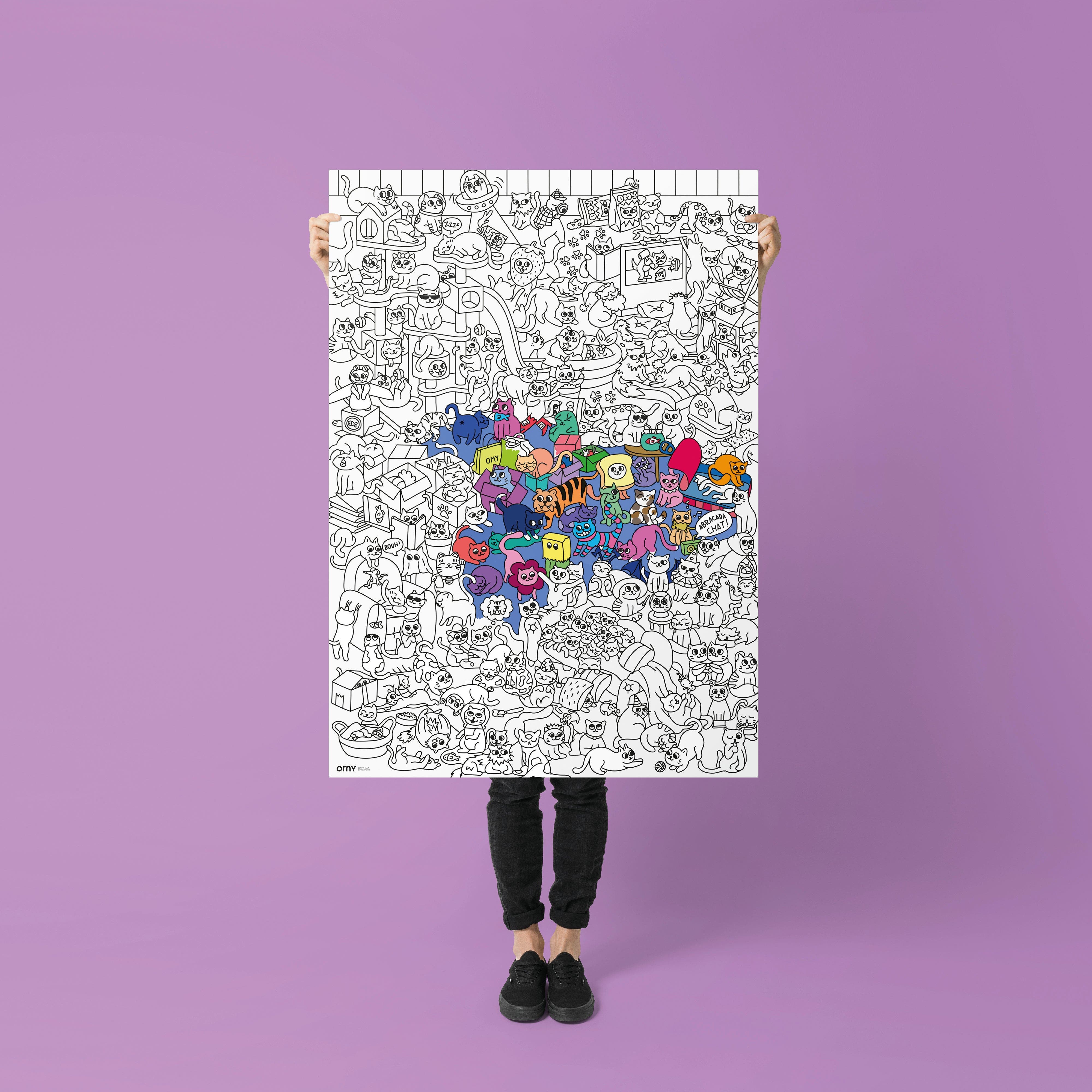 OMY Giant coloring poster Kitty | Nordstrom