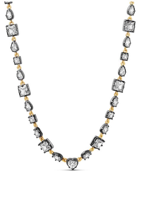 Multi Shape Mixed Metal Necklace