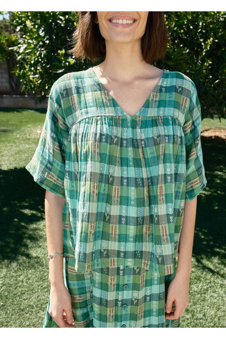 Maura Reversible V-Neck Top, Alternate, color, Garden