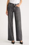 rag & bone Cam Mid Rise Wide Leg Cotton Terry Sweatpant Jeans