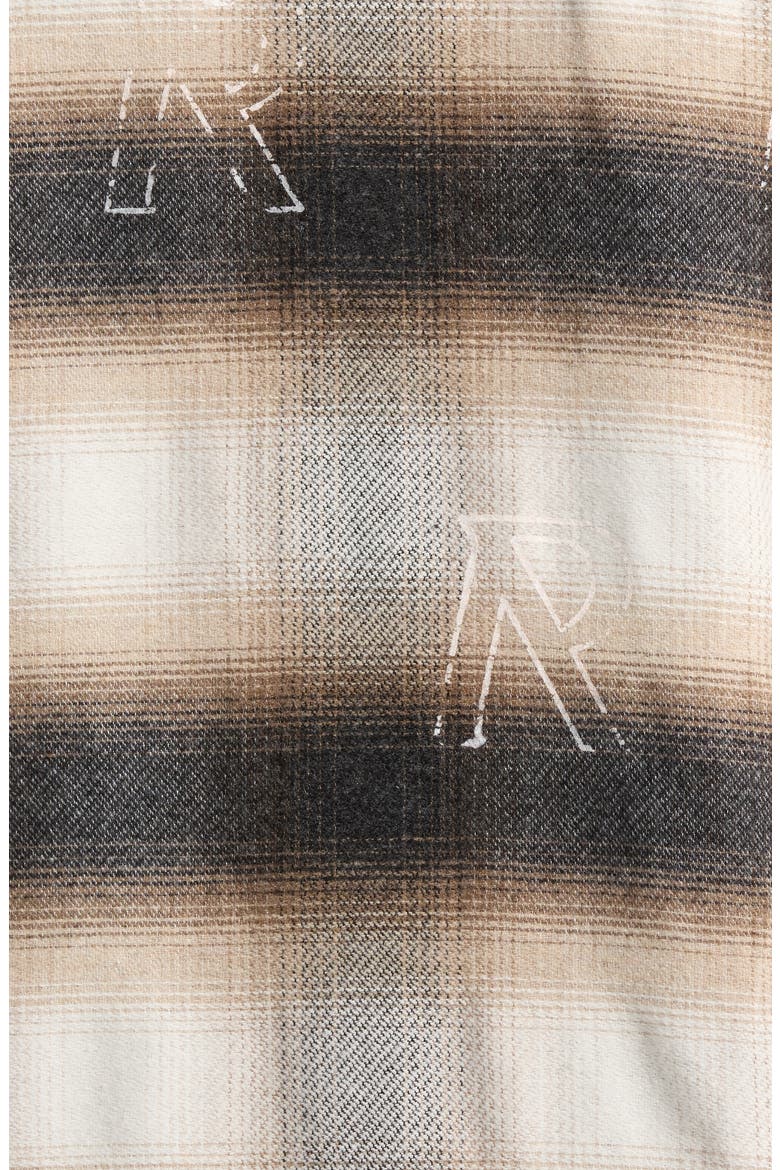 All Over Plaid Shirt, Alternate, color, LATTE