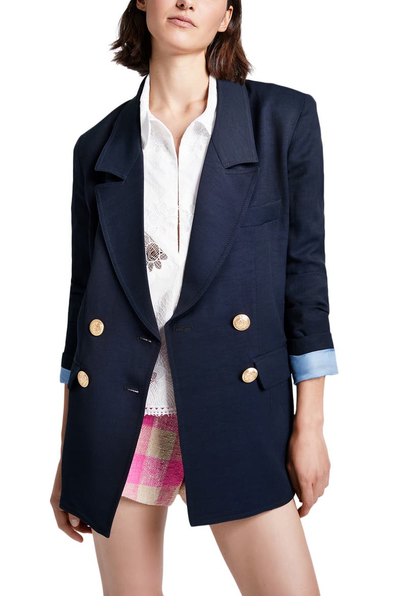 Oversize Blazer, Main, color, NAVY