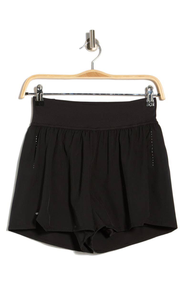 MARIKA Stassi High Waist Active Shorts, Main, color, Black