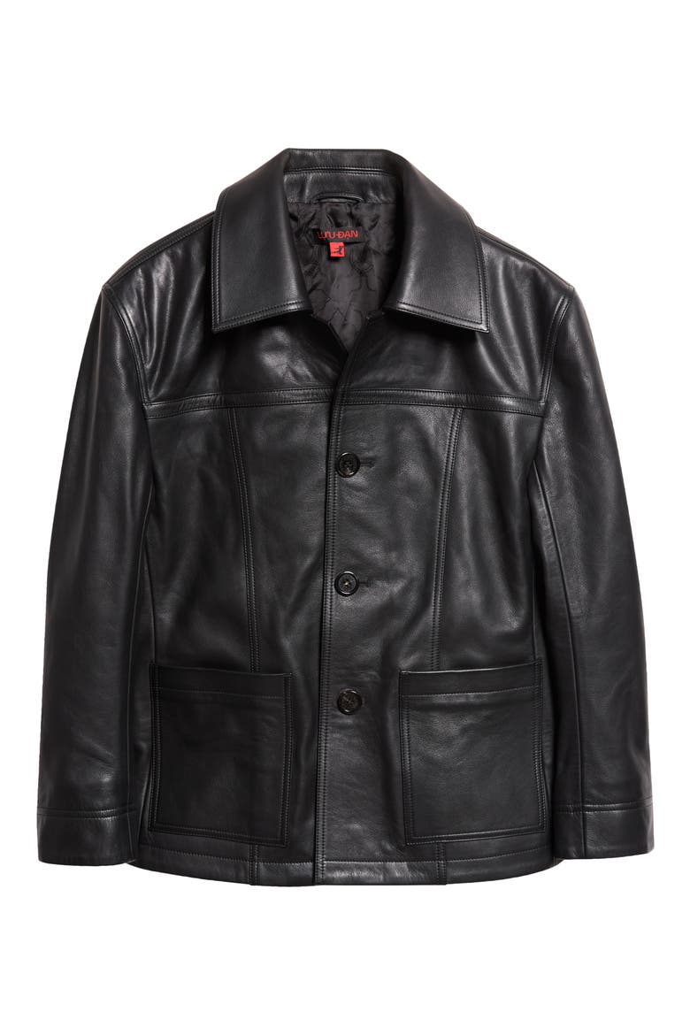 Creep Leather Jacket, Alternate, color, BLACK