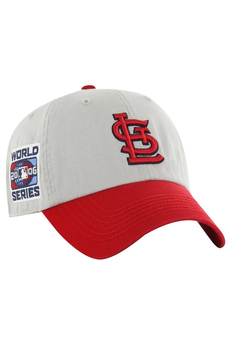 Men's '47 Gray/Red St. Louis Cardinals Sure Shot Classic Franchise Fitted Hat, Main, color, Gray