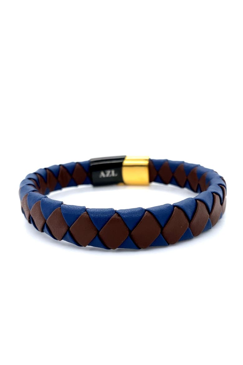 Gambit Leather Men's Cuff, Main, color, Blue