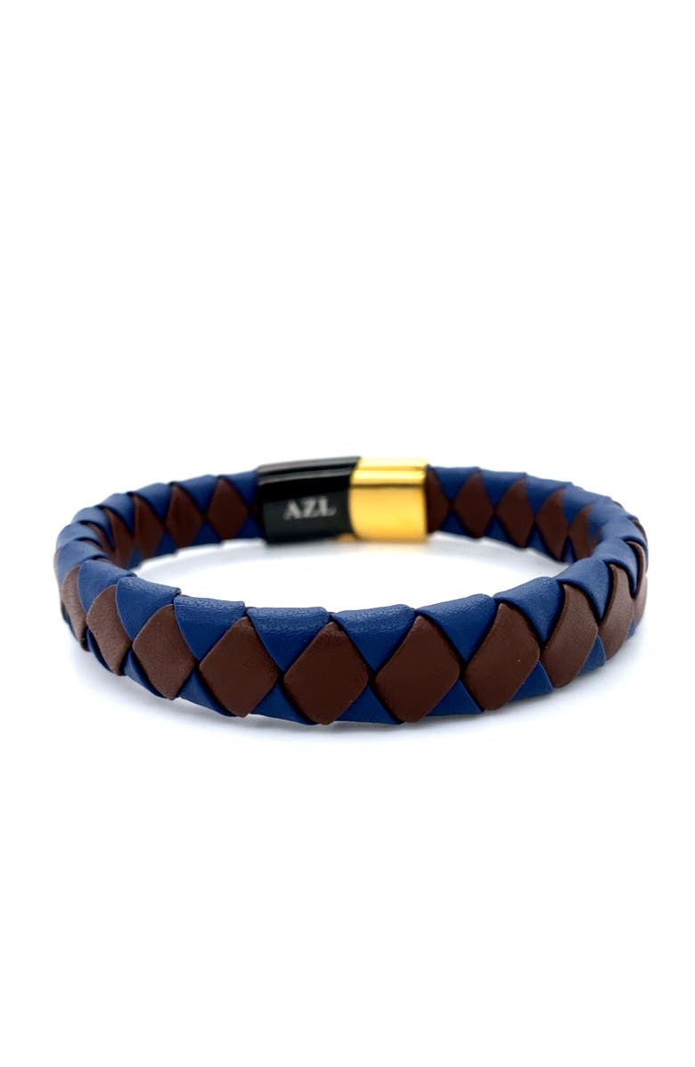 Anna Zuckerman Gambit Leather Men's Cuff, Main, color, Blue