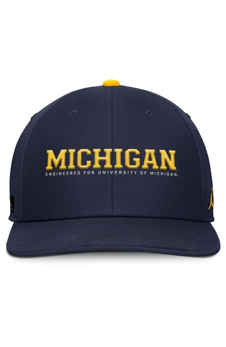 Jordan Brand Men's Jordan Brand Navy Michigan Wolverines 2025 On-Field Pro Performance Adjustable Hat, Alternate, color, Navy
